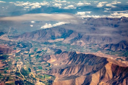 Atacama Desert dramatic volcanic landscape at Sunset, Northern Chile, South America