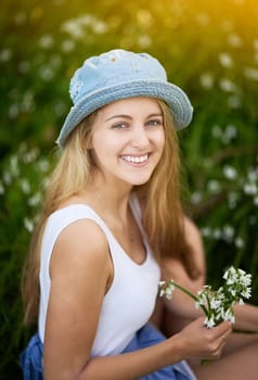 Nature has a gift for everyone. an attractive young woman spending the day outdoors