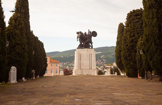 War memorial in St. Giusto hill, Trieste - Italy