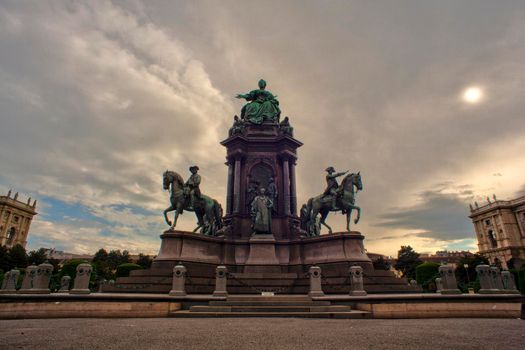 Bronze monument to the Empress Maria Theresa in Maria-Theresien-Platz, Vienna
