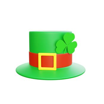 3d rendering of st patrick day hat icon