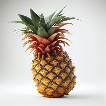 Pineapple fruit isolated on white background.