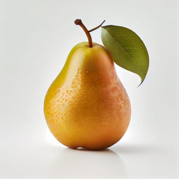 Pear fruit isolated on white background.