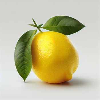Lemon fruit isolated on white background.