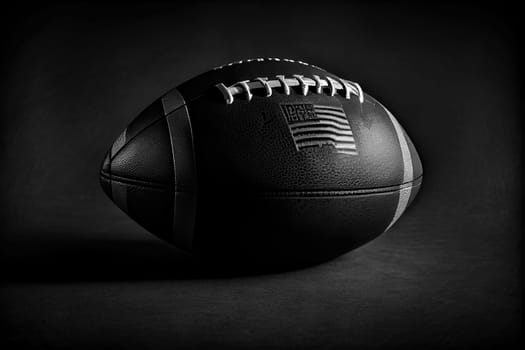 Close up of an American football on dark background. Super bowl. Wallpaper