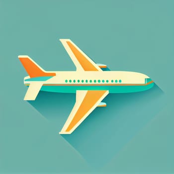 Modern flat design of Transport public transportable plane for transportation in city. illustration flat style.