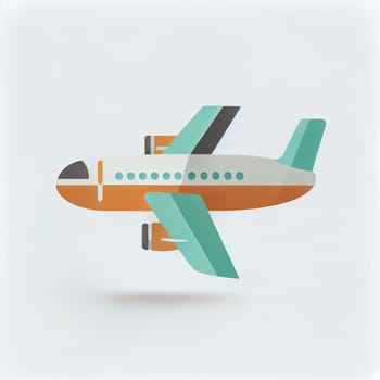 Modern flat design of Transport public transportable plane for transportation in city. illustration flat style.