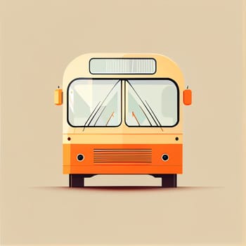 Modern flat design of Transport public transportable bus for transportation in city. illustration flat style.