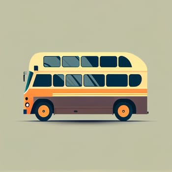 Modern flat design of Transport public transportable bus for transportation in city. illustration flat style.