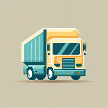 Modern flat design of Transport public transportable truck for transportation in city. illustration flat style.