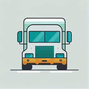 Modern flat design of Transport public transportable truck for transportation in city. illustration flat style.