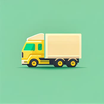 Modern flat design of Transport public transportable truck for transportation in city. illustration flat style.