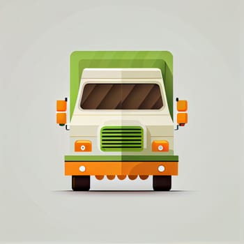 Modern flat design of Transport public transportable truck for transportation in city. illustration flat style.