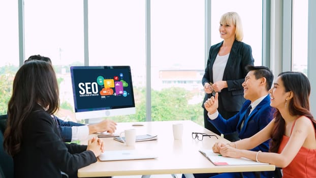 SEO search engine optimization for modish e-commerce and online retail business showing on computer screen