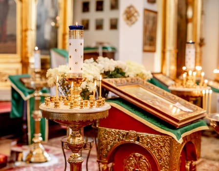 Accessories for the baptism of a child in the Orthodox church.