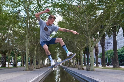 Skating is more than a hobby. skateboarders in the city