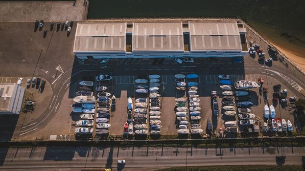 Aerial view of industrial area. High quality photo