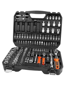 Set of tools for car repair in box