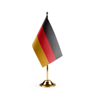 Small national flags of the Germany on a white background.