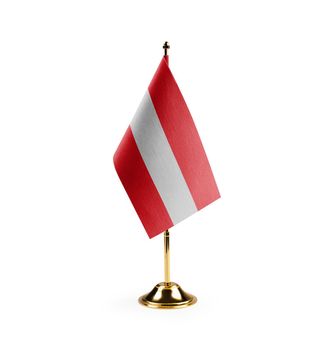 Small national flags of the Austria on a white background.