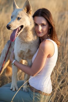 Love is a four-legged word. Portrait of an attractive young woman bonding with her dog outdoors