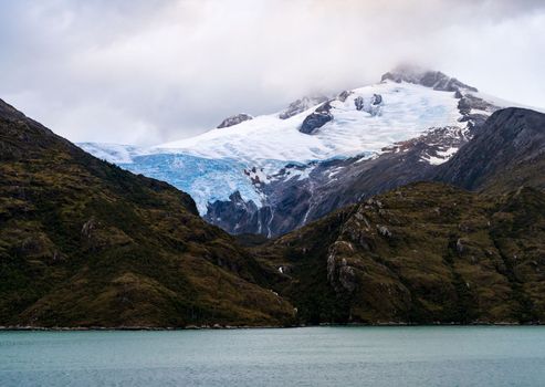 View of Francia or France glacier in Glacier Alley of Beagle channel in Chile