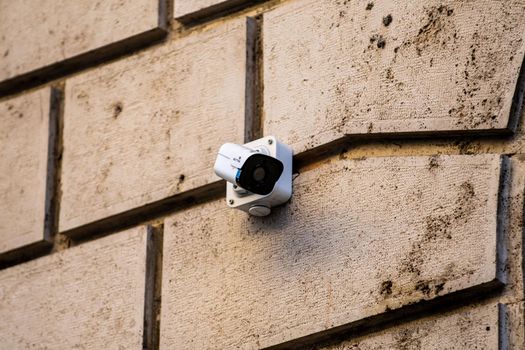 cameras for video surveillance of activities placed outside buildings