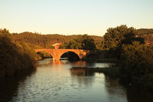View of the Arce bridge, Cantabria. Spain