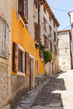 View of the street of Buje, Istria. Croatia