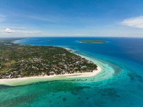 A tropical island and a beautiful beach. Bantayan island, Philippines.