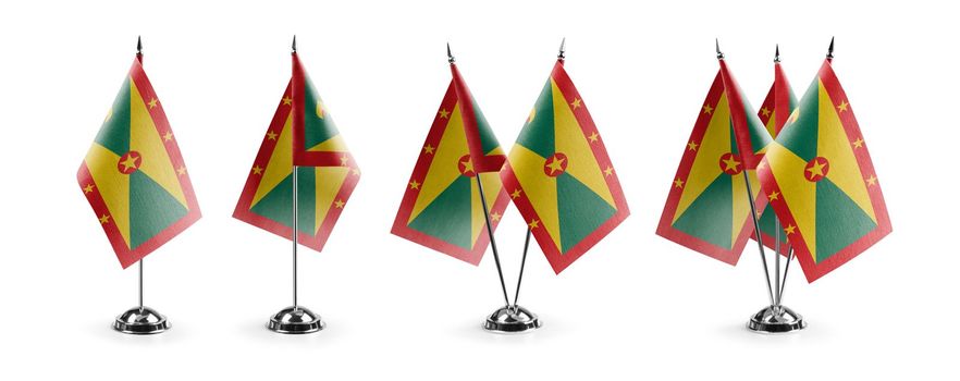 Small national flags of the Grenada on a white background.