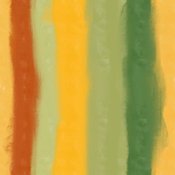 Hand drawn seamless pattern with vertical blurry stripes in yellow orange green color. Abstract geomentric mid century modern style, irregular liquid lines, minimalist design for wallpaper textile wrapping paper