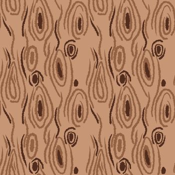 Hand drawn seamless pattern with wood board timber texture in beige brown. Natural old retro material oak pine plywood print, hardwood backdrop surface, vintage plank