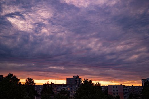 A timelapse of the evening sky after a rainy day