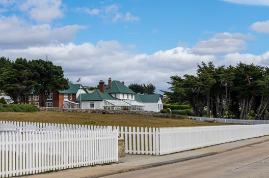 Government House, official residence of Governor built in 1845 in Stanley Falkland Islands