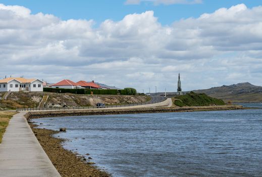 War memorial to Battle of Falkland Islands in 1914 Great War in Port Stanley
