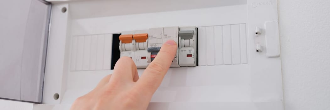 Electrical fuse for manual switch. Electricity meters concept