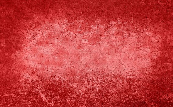 Grunge red uneven stone surface texture background with dark stains vignette frame