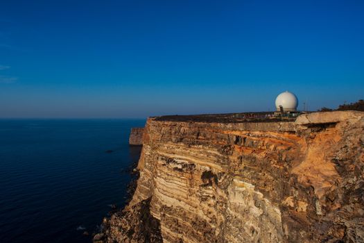 View of the radar in the coast of Lampedusa, Sicily