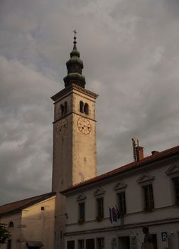 View of the St. Mary of the Assumption church in kobarid