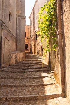 View of Erice alleyway. Erice the city of 100 churches, Trapani