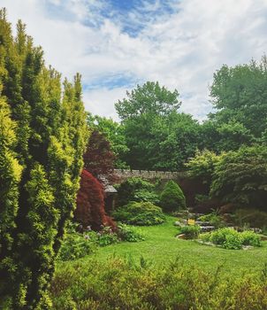 Hertfordshire, England circa summer 2022: Ashridge House and gardens, illustrative editorial