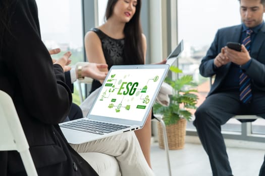 ESG environmental social governance policy for modish business to set a standard to achieve high ESG score