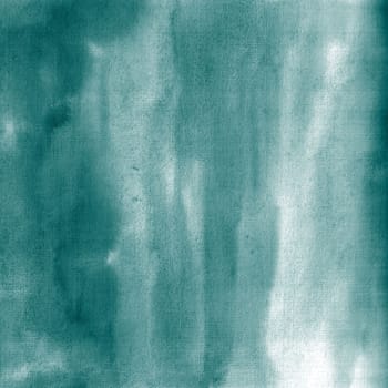 Hand Drawn Bright Background with Watercolor Blue Splashes. Green and White Background.