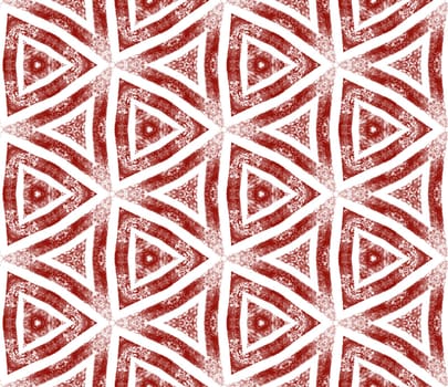 Textured stripes pattern. Wine red symmetrical kaleidoscope background. Textile ready symmetrical print, swimwear fabric, wallpaper, wrapping. Trendy textured stripes design.
