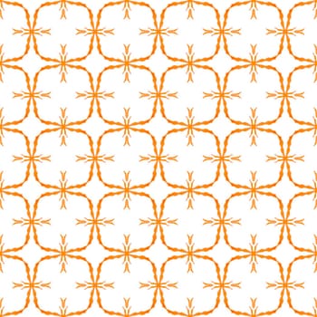 Mosaic seamless pattern. Orange neat boho chic summer design. Textile ready outstanding print, swimwear fabric, wallpaper, wrapping. Hand drawn green mosaic seamless border.