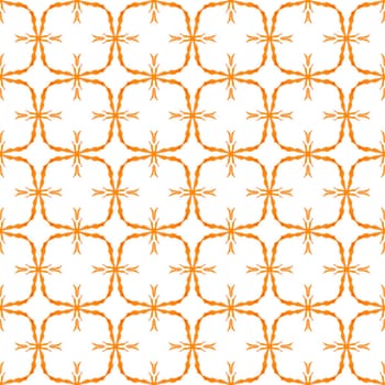 Mosaic seamless pattern. Orange neat boho chic summer design. Textile ready outstanding print, swimwear fabric, wallpaper, wrapping. Hand drawn green mosaic seamless border.