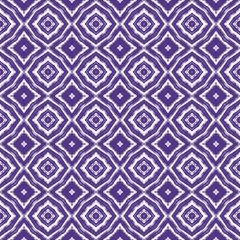 Geometric seamless pattern. Purple symmetrical kaleidoscope background. Textile ready artistic print, swimwear fabric, wallpaper, wrapping. Hand drawn geometric seamless design.