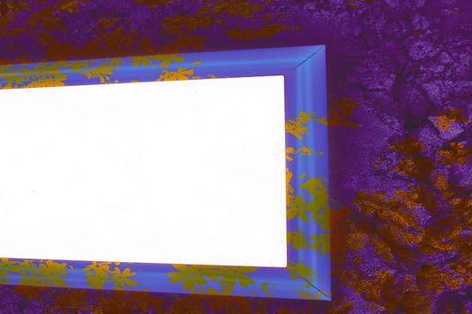a continuous area or expanse which is free, available, or unoccupied. Abstract blue orange red floral frame with white space for text.