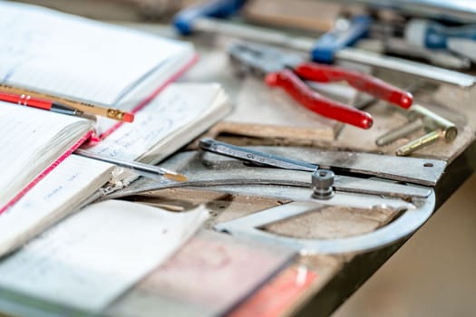 working tools for planning in carpentry. High quality photo